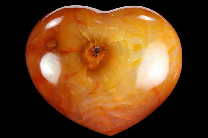 Colorful Carnelian Agate Heart #125796